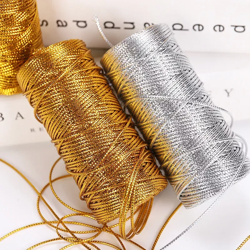 Gold & Silver Cord Gift Wrapping and DIY Craft String - Image 3