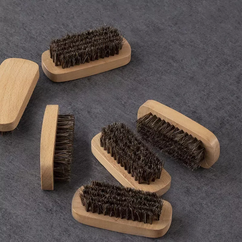 Multifunction Beech Wood Horsehair Shoe Cleaning Brush - Image 3