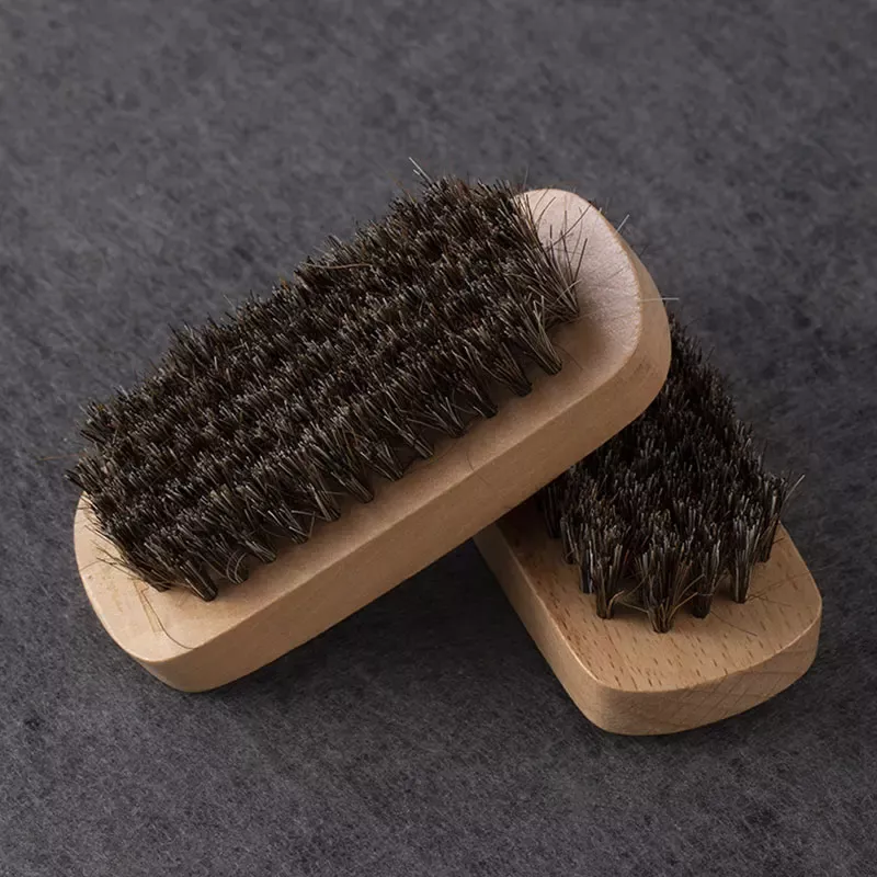 Multifunction Beech Wood Horsehair Shoe Cleaning Brush - Image 4
