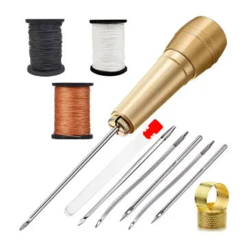 DIY Leather Sewing Kit with Copper Handle and Thread
