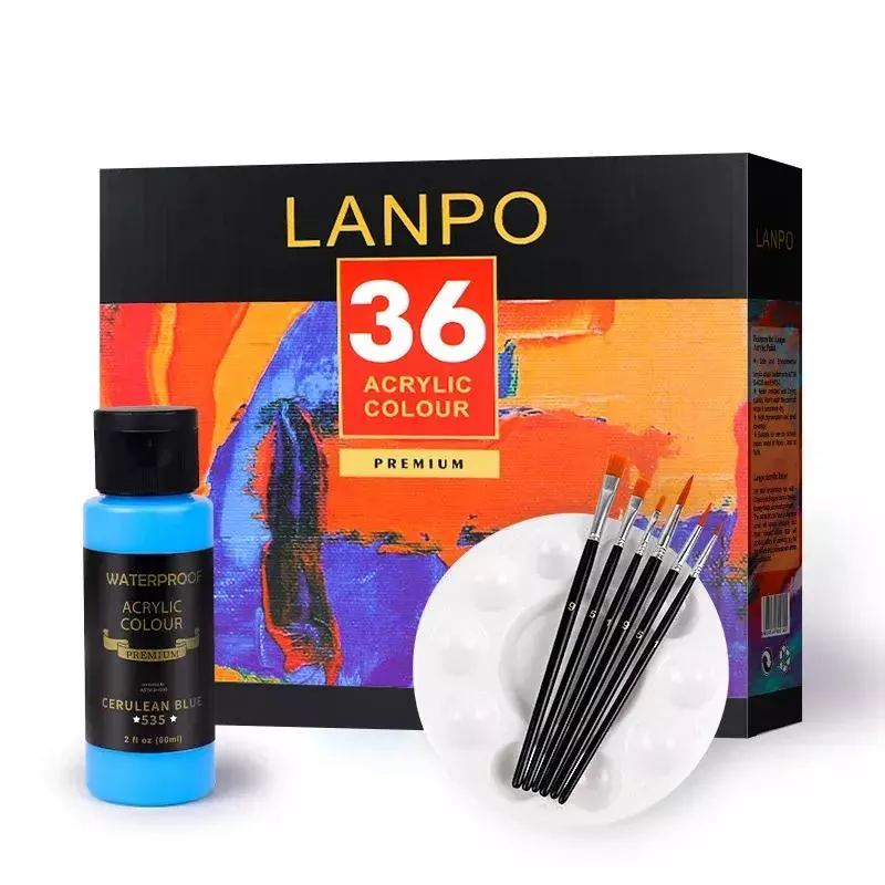 12-Color Acrylic Paint Set – Waterproof & Sun-resistant Pigment