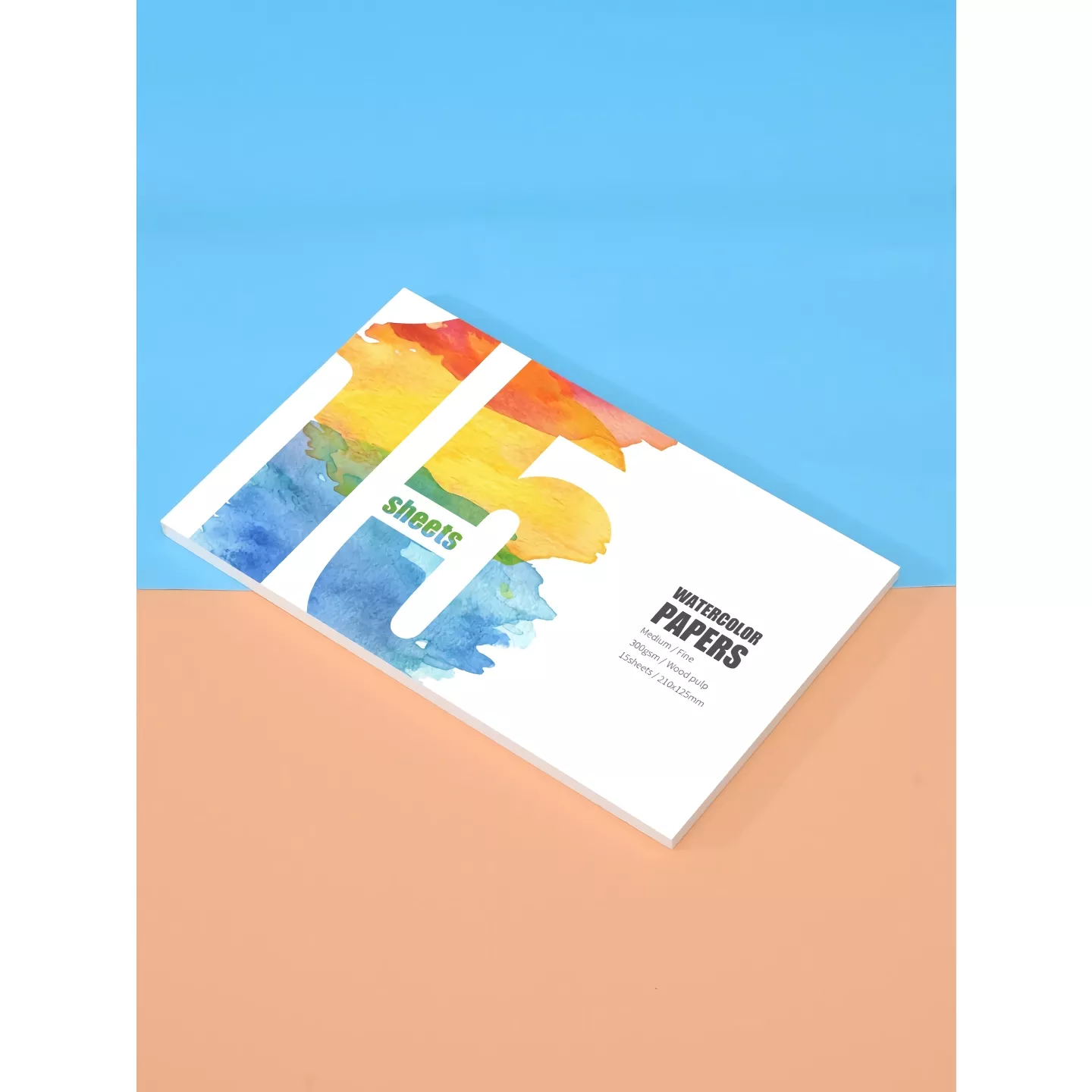 15 Sheets Watercolor Paper Pad - 300g Blank Sketchbook for Artists - Image 3