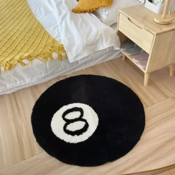 Soft Plush 8-Ball Billiards Rug