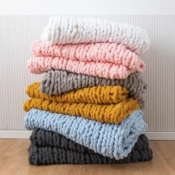 Soft Knit Throw Blanket for Home, Travel & Couch