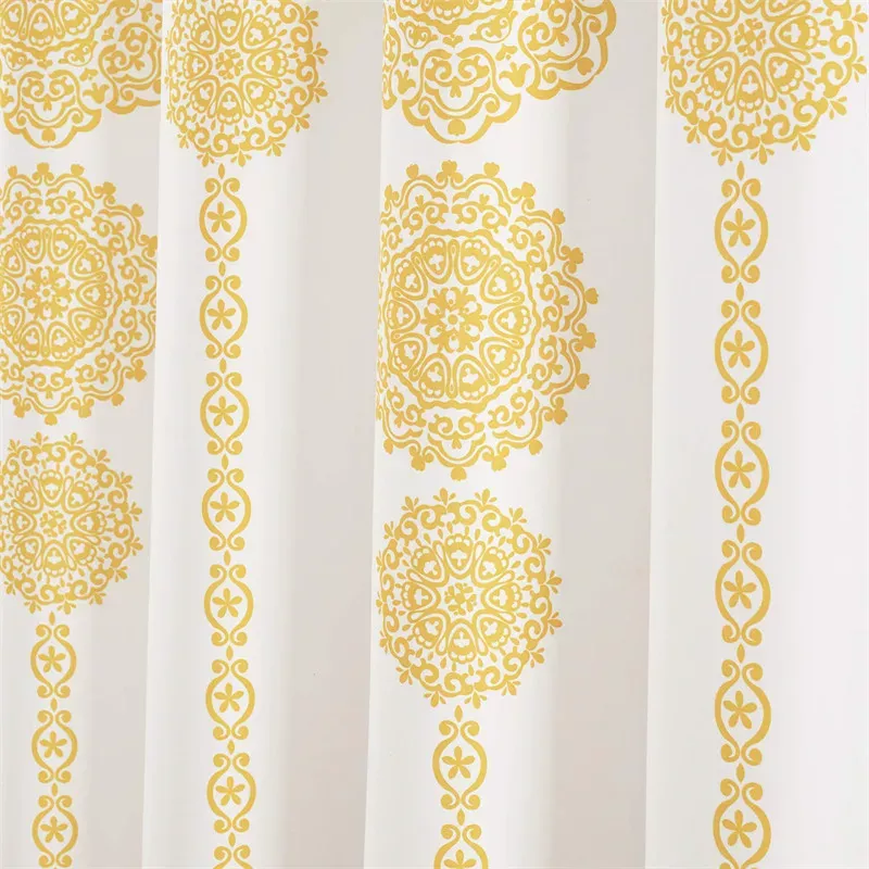 Boho Mandala Floral Shower Curtain Liner - Image 3