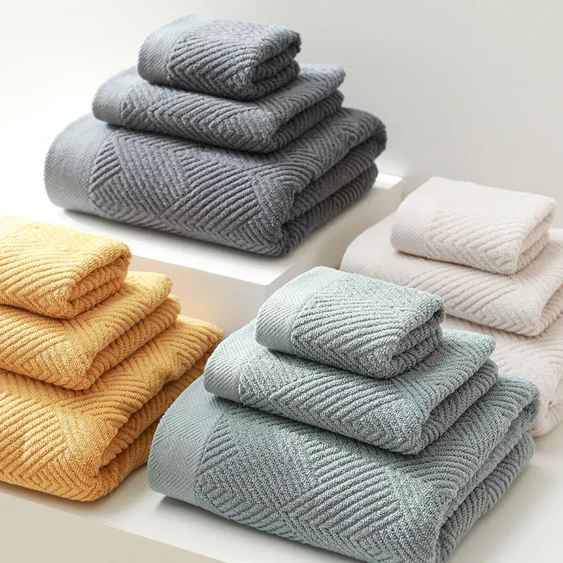 3-Piece Soft Cotton Bath Towel Set - Image 4