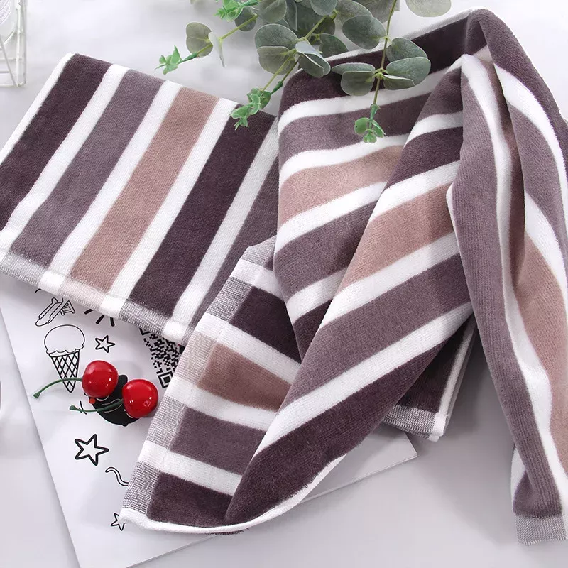 2-Piece Striped 100% Cotton Face Towel Set - Image 4