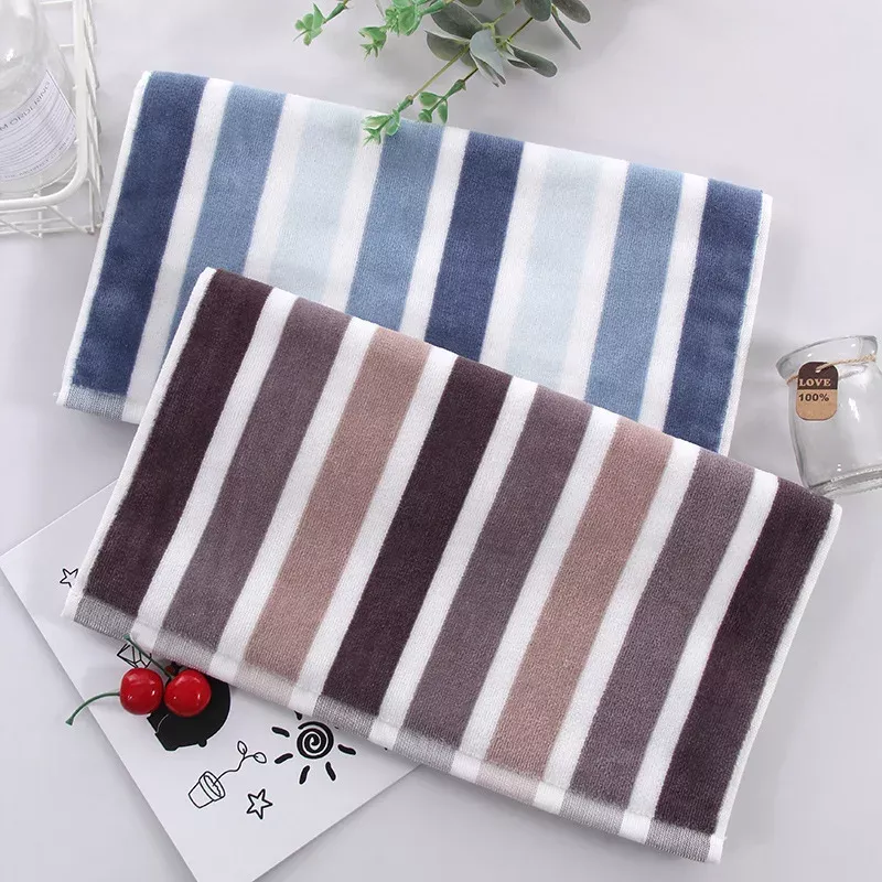 2-Piece Striped 100% Cotton Face Towel Set - Image 6