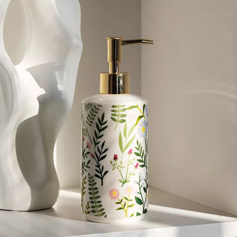 Elegant Ceramic Flower Soap Dispenser - Image 4