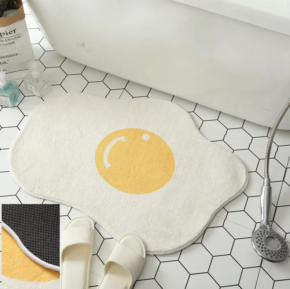 Cartoon Egg-Shaped Non-Slip Absorbent Floor Mat - Image 5