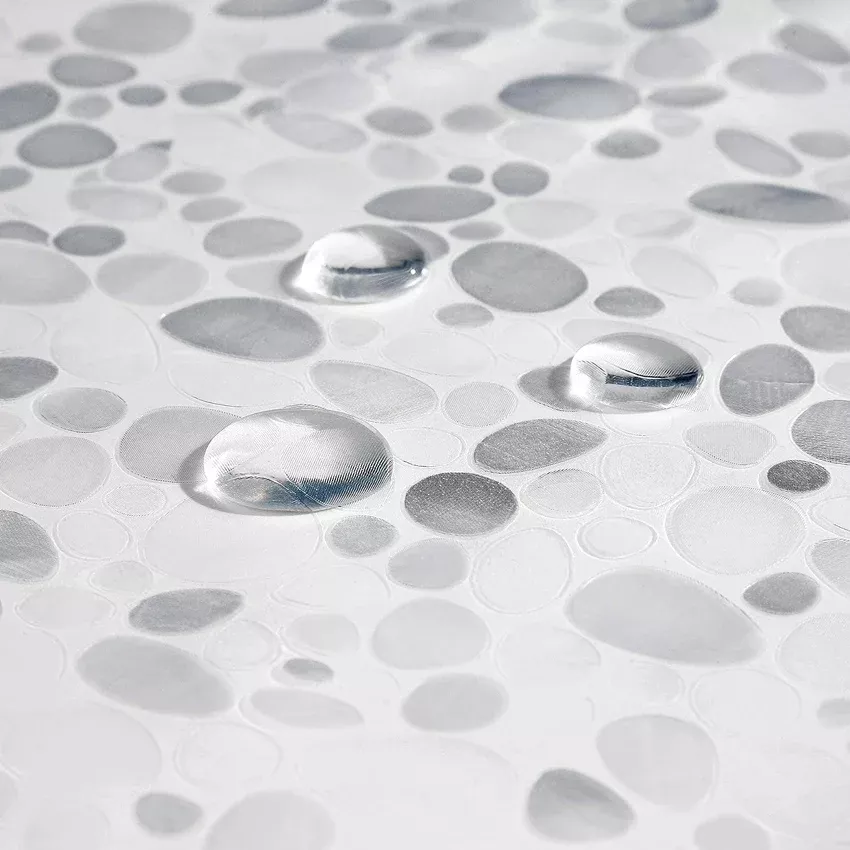 PEVA Pebble Shower Curtain Liner - Image 7