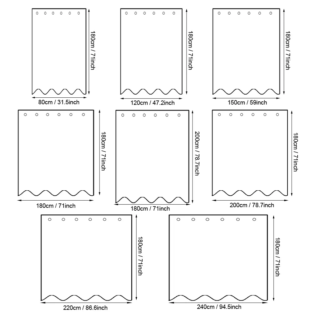 PEVA Pebble Shower Curtain Liner - Image 9