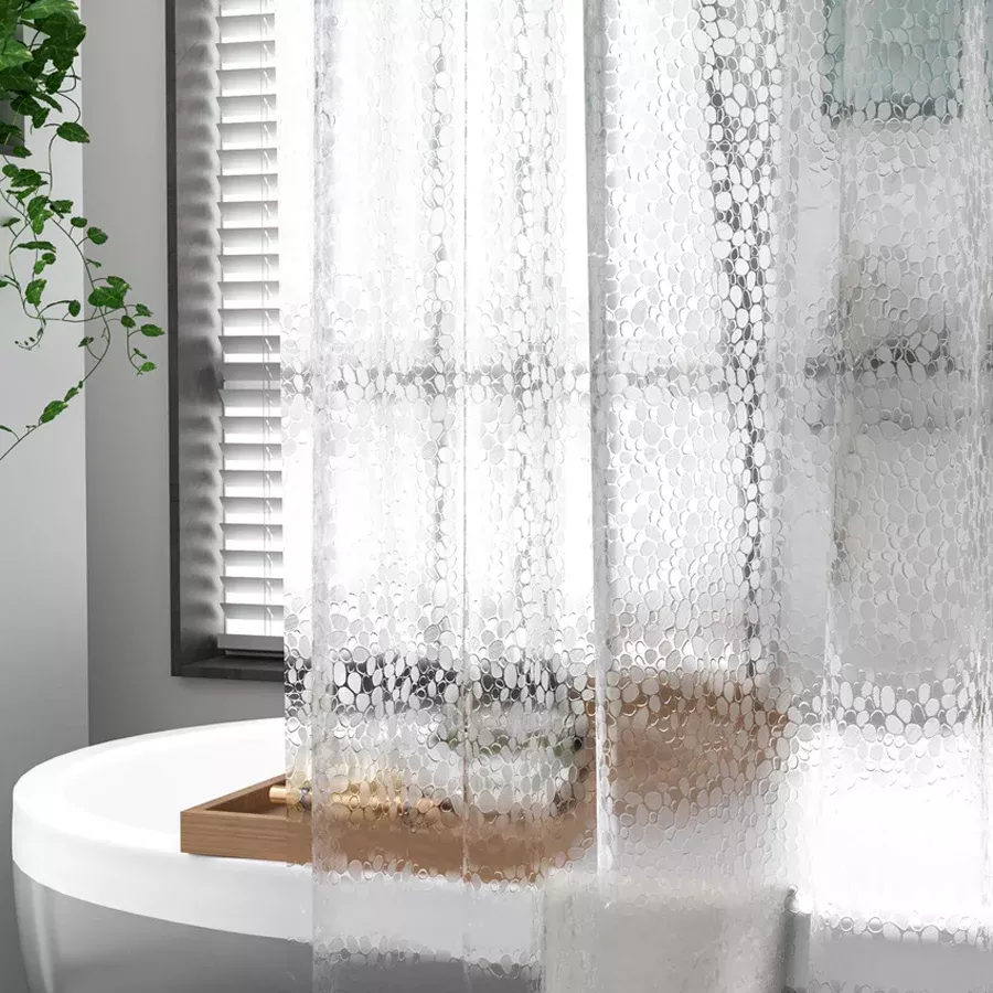 PEVA Pebble Shower Curtain Liner - Image 2
