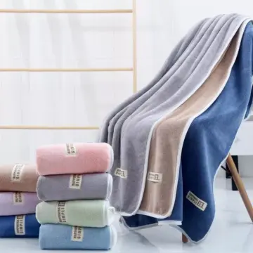 Soft Absorbent Coral Fleece Bath Towel for Home and Hotel