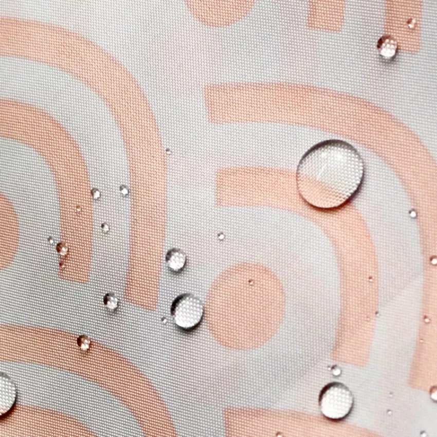 Pink Geometric Wifi Shower Curtain - Image 5