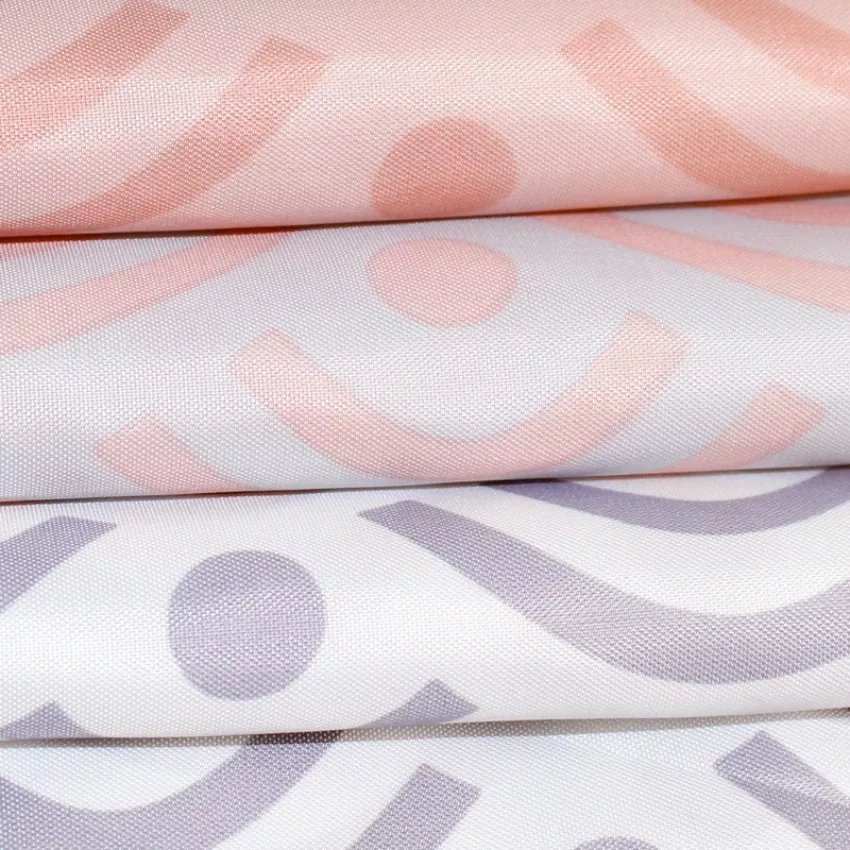 Pink Geometric Wifi Shower Curtain - Image 4