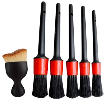 6pcs Automotive Detailing Brush Kit for Car Interior, Dashboards, and Wheel Rims