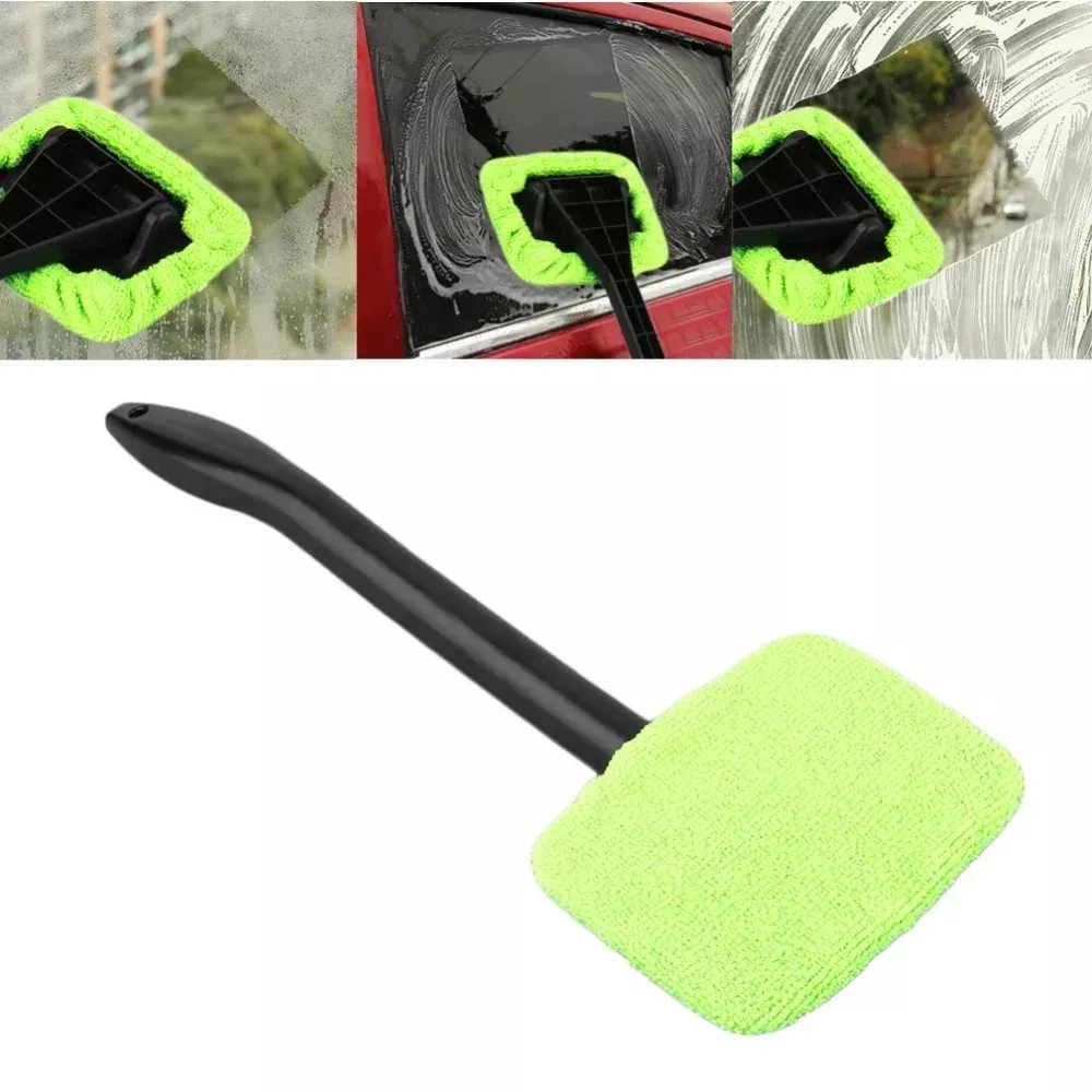 Car Windshield Cleaning Brush Kit with Long Handle & Window Wiper for Glass Defogging - Image 4