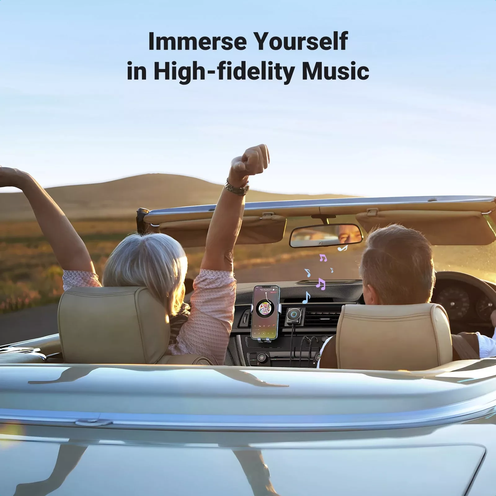 Bluetooth 5.4 Car Receiver Adapter with Mics and Noise Cancellation, USB AUX - Image 6