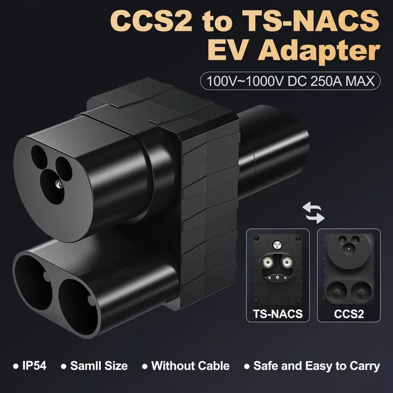 CCS2 to Tesla EV Charging Adapter, 250A Rapid Charging Converter - Image 2