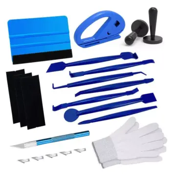 Car Vinyl Wrap & Tint Film Tool Kit with Safety Cutter and Squeegee