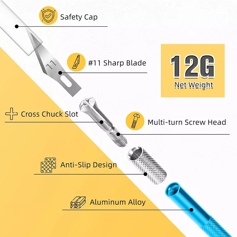 2 Pack Precision Craft Knives with 10 Blades for Vinyl Wrap & Window Tint - Image 3