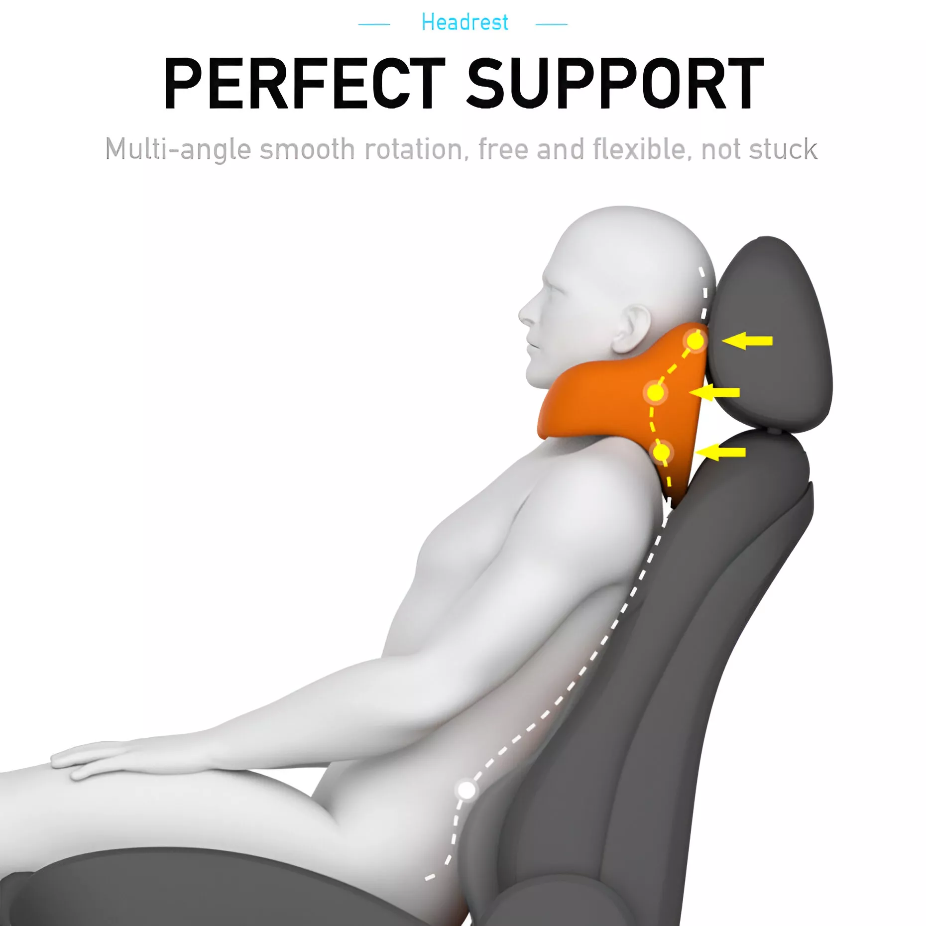 Car Seat Neck Support Pillow with Memory Foam – Ergonomic Travel Headrest - Image 4