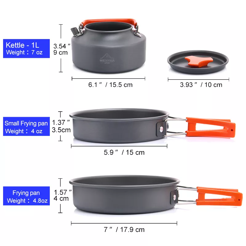Camping Cookware and Tableware Set - Lightweight Outdoor Cooking Equipment - Image 7