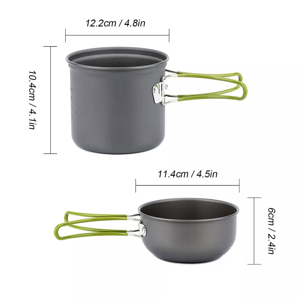 Portable Camping Cookware Set: Lightweight Pots and Tableware - Image 7