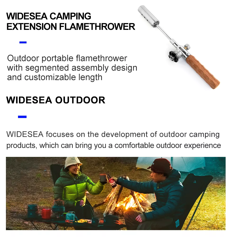 Portable Long Flame Camping Igniter with Wooden Handle - Image 5