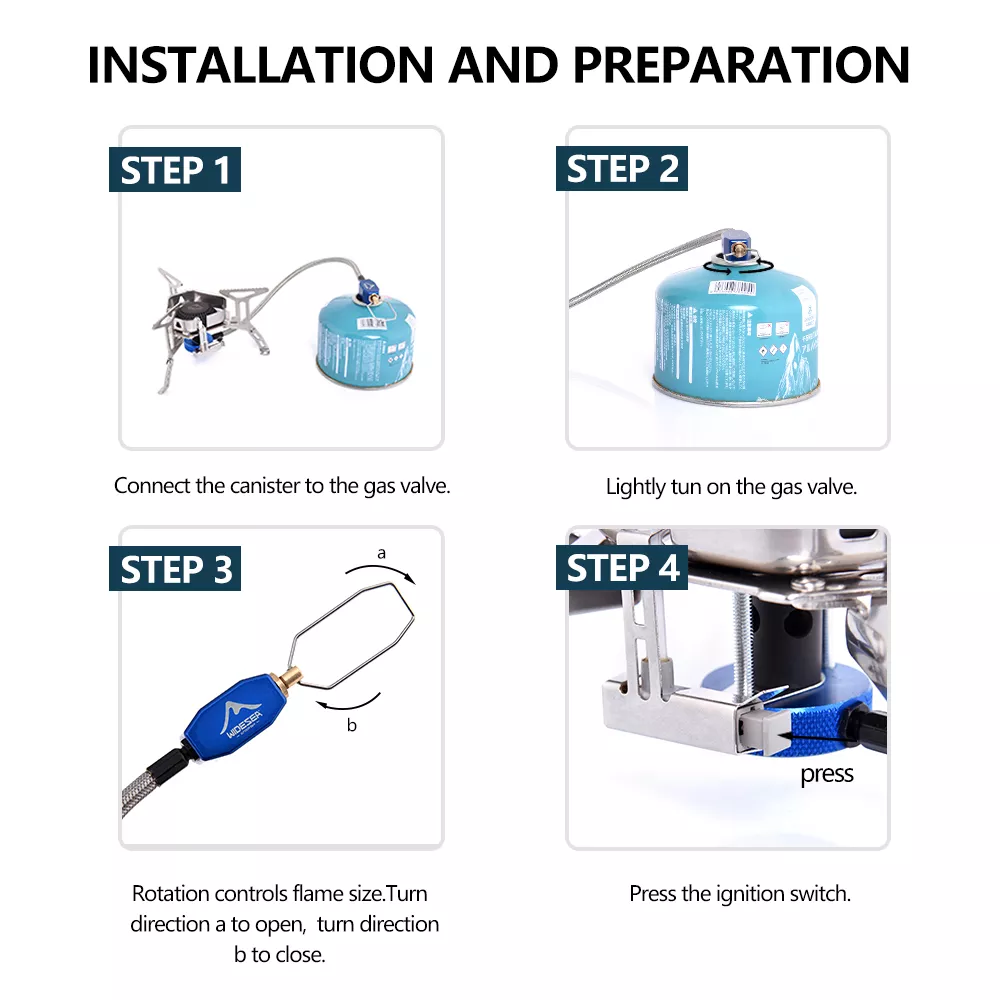 Portable Foldable Outdoor Camping Stove with 3500W Windproof Gas Burner - Image 5