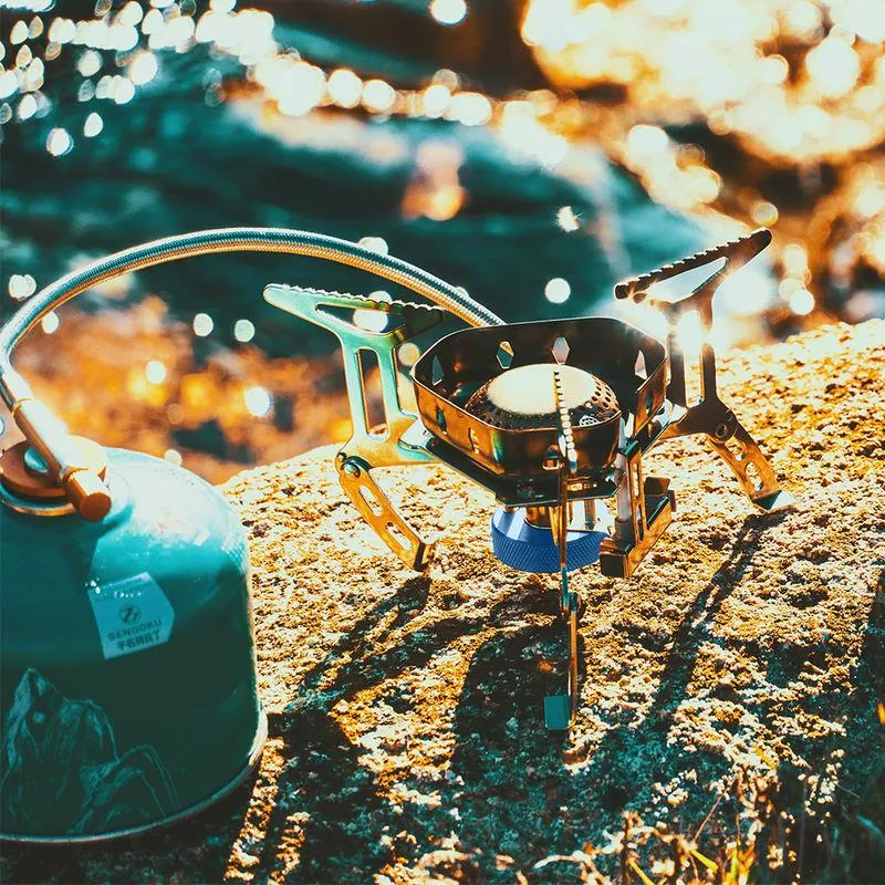 Portable Foldable Outdoor Camping Stove with 3500W Windproof Gas Burner - Image 2