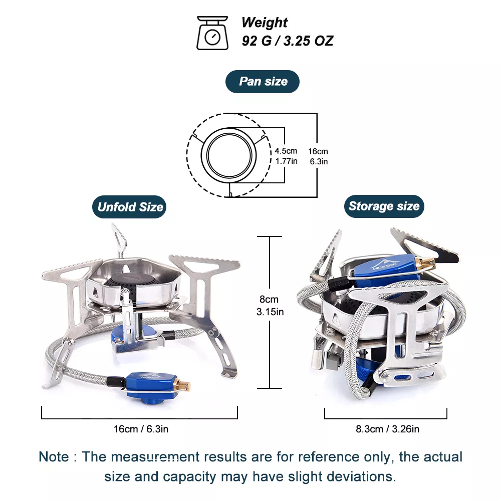 Portable Foldable Outdoor Camping Stove with 3500W Windproof Gas Burner - Image 6