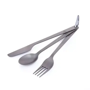 Ultralight Titanium Spoon Fork Knife Set