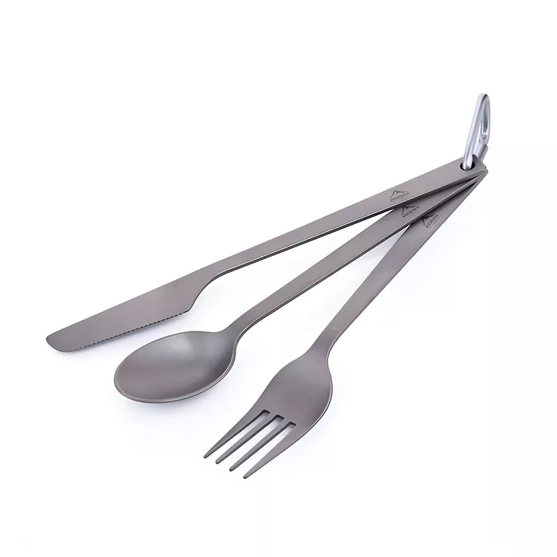 Ultralight Titanium Spoon Fork Knife Set