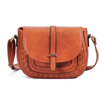 Vintage PU Leather Crossbody Shoulder Bag