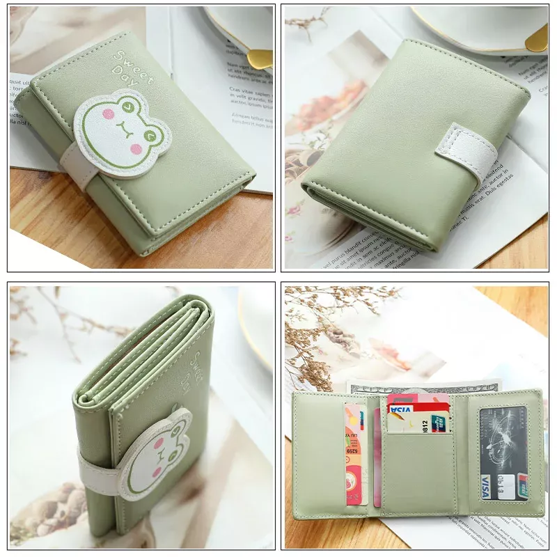 Stylish Short PU Leather Wallet for Women - Compact & High Capacity - Image 5