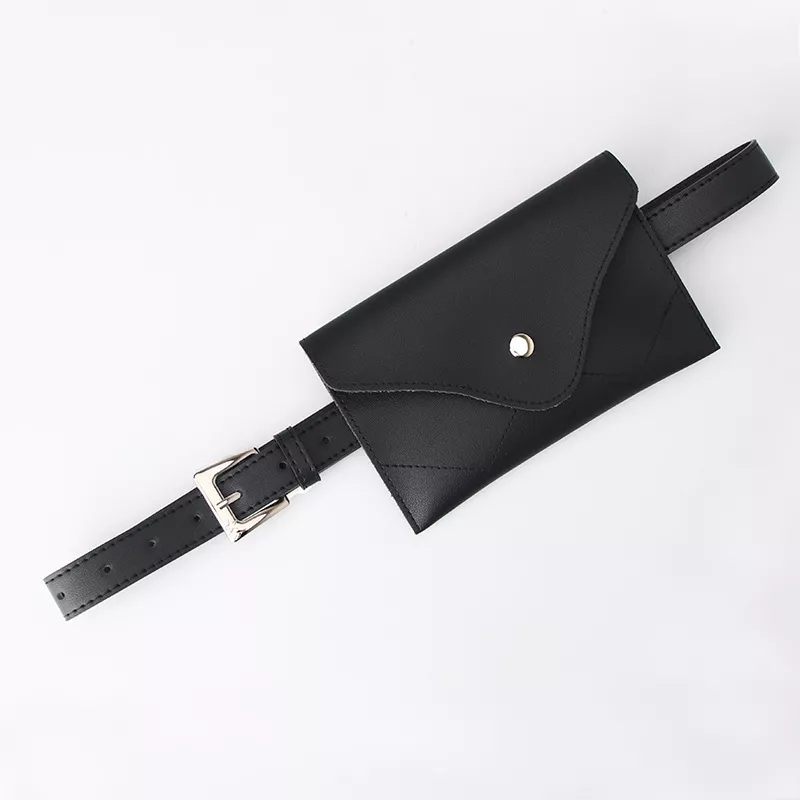 Women's Punk Geometric Belt with Bag
