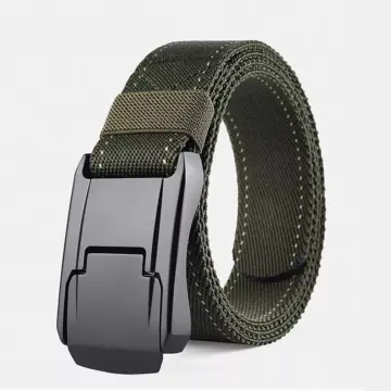 Men's Military Stretch Tactical Belt with Alloy Buckle - High Quality Nylon Army Canvas Outdoor Belt