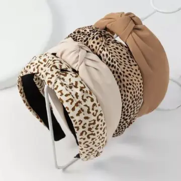 4-Pack Leopard Print Women's Hair Bands - Fashionable Hair Accessories