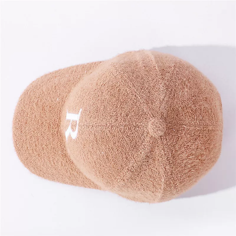 Cozy Winter Letter Embroidery Baseball Cap – Warm Casual Mink Plush Hat - Image 5