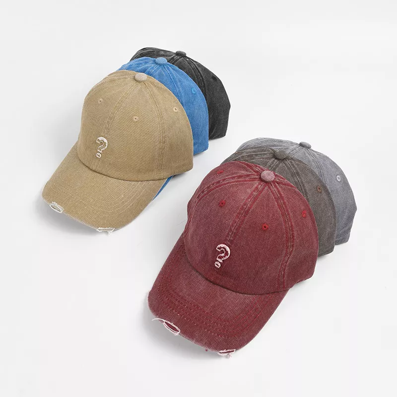 Comfortable Denim Question Mark Baseball Cap - Casual Cotton Hat - Image 3