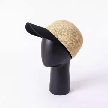 Stylish Straw Stitching Baseball Cap - Adjustable Summer Sun Protection