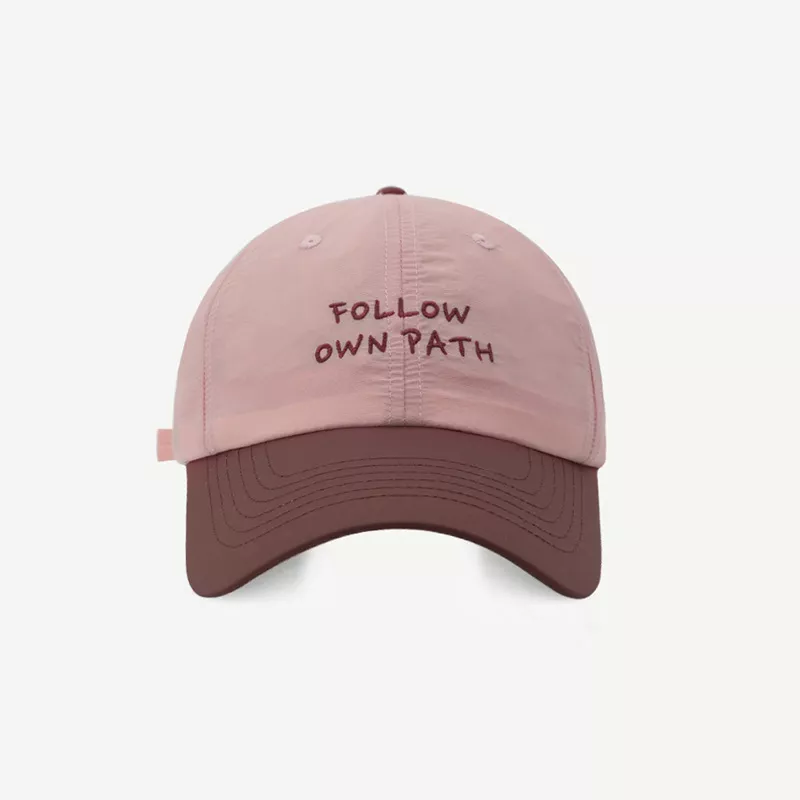 Thin Quick-Drying Color Block Baseball Cap - Casual Letter Embroidered Hat - Image 2