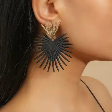 Exaggerated Geometric Drop Earrings