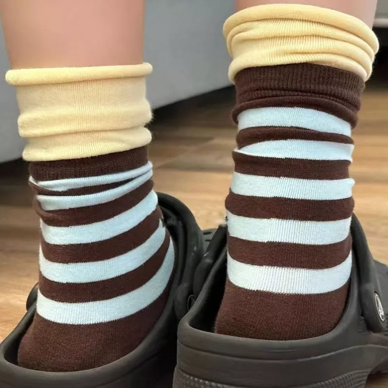 Retro Striped Cotton Socks - Image 5