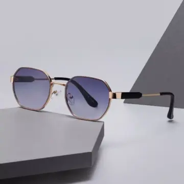 Trendy Retro Polygon Square Sunglasses for Women & Men - Gradient UV400 Protection