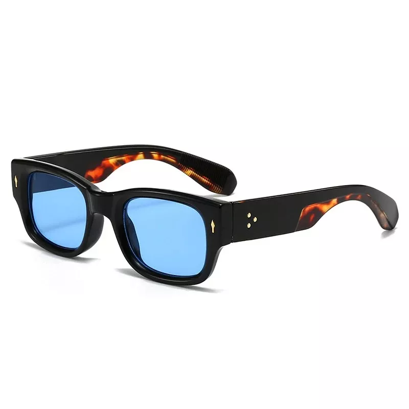 Square Candy Color Sunglasses with Rivets