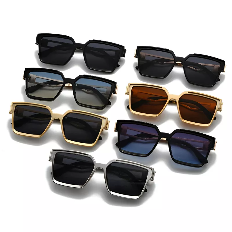 Retro Square Gradient Sunglasses for Men and Women
