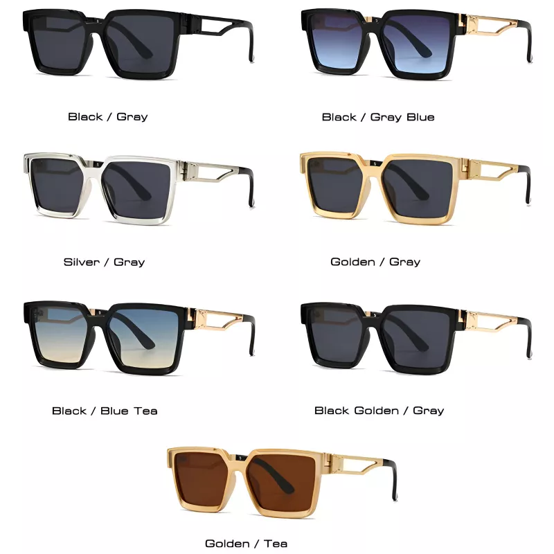 Retro Square Gradient Sunglasses for Men and Women - Image 4